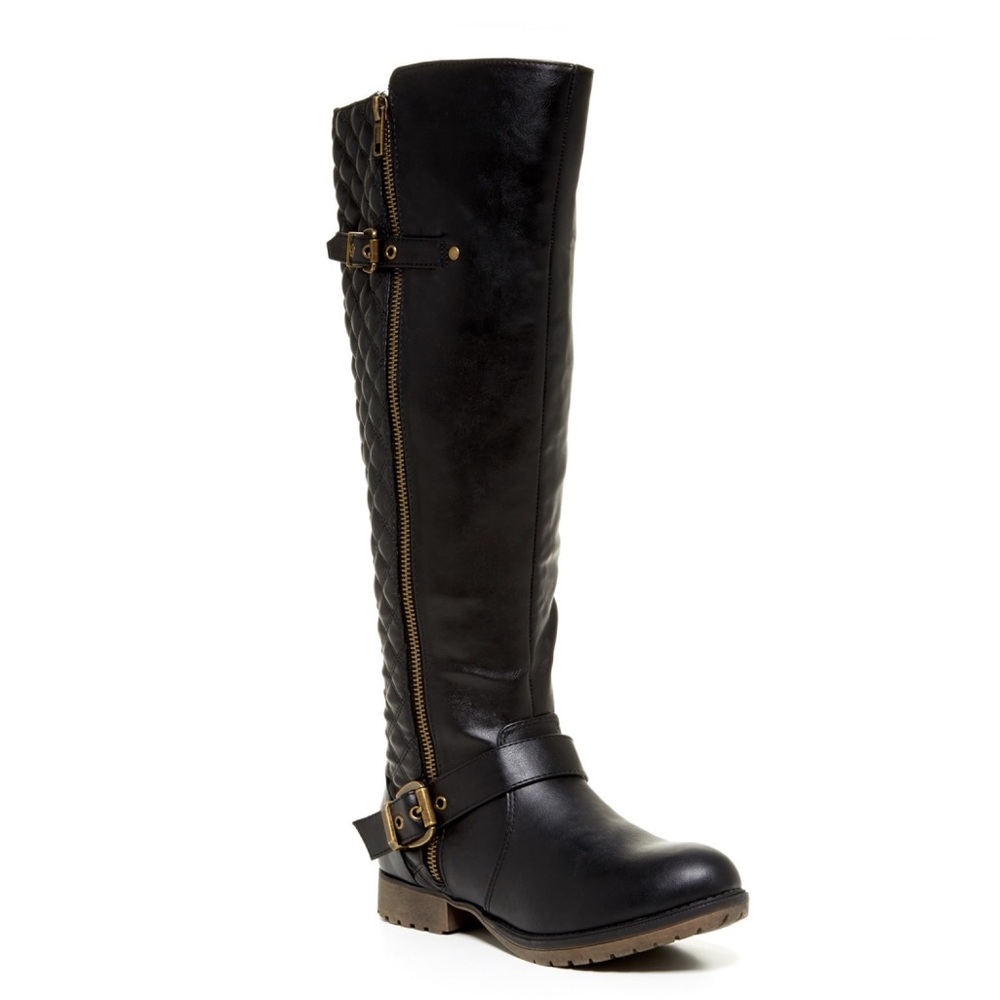Steve Madden quilted riding boots